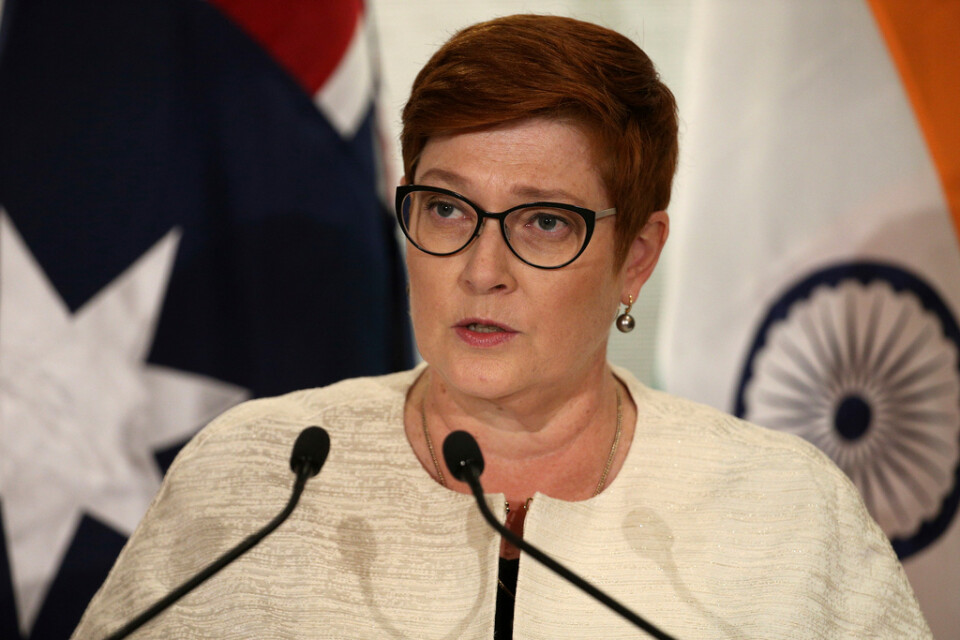 Australiens utrikesminister Marise Payne. Arkivbild.