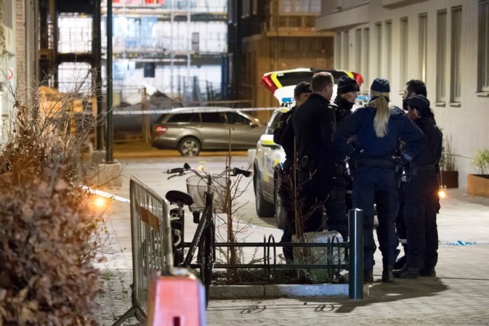Polis på plats efter en skottlossning i Hyllie i Malmö för en vecka sedan.