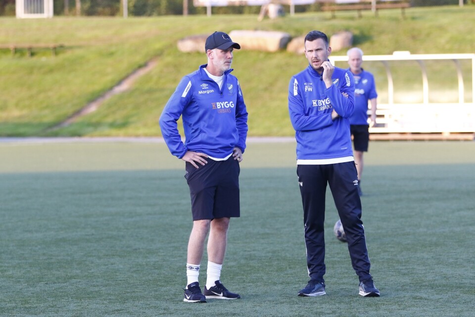 UIFK:s tränare Morgan Örn och Fredrik Wigestål. (arkivbild)