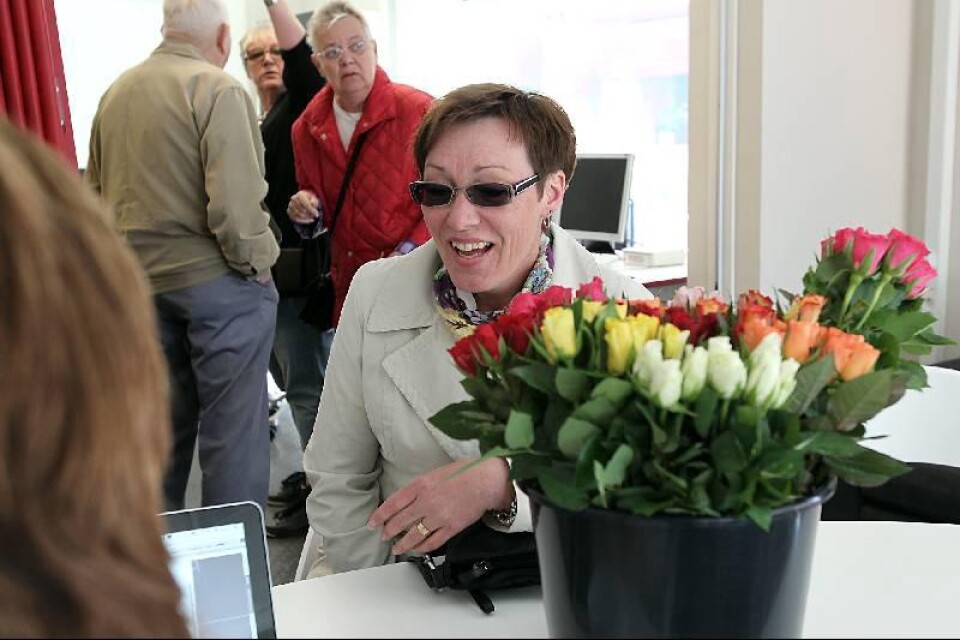Tina Andersson hämtade en ros hos familje- och insändarredaktör Nilla Olsson.