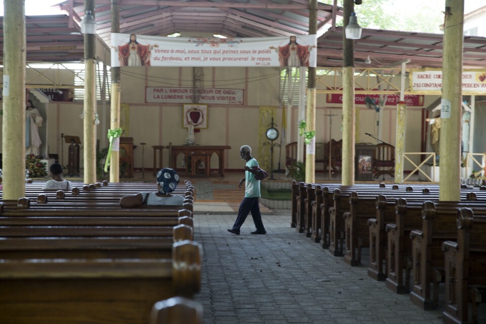 En katolsk kyrka i Port-au-Prince, Haiti.