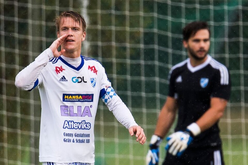 Simon ”Släggan” Gustafsson under en match mot Hässleholm säsongen 2016.
