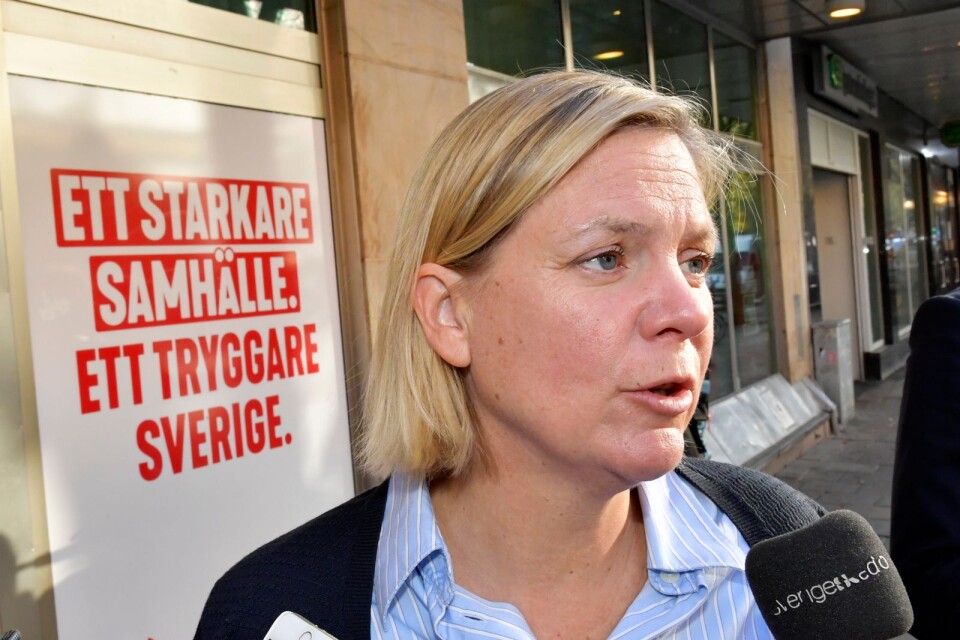 Finansminister Magdalena Andersson jämförde Sveriges ekonomi med en elbil.
