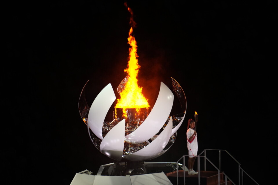 Naomi Osaka tände elden på OS-invigningen.