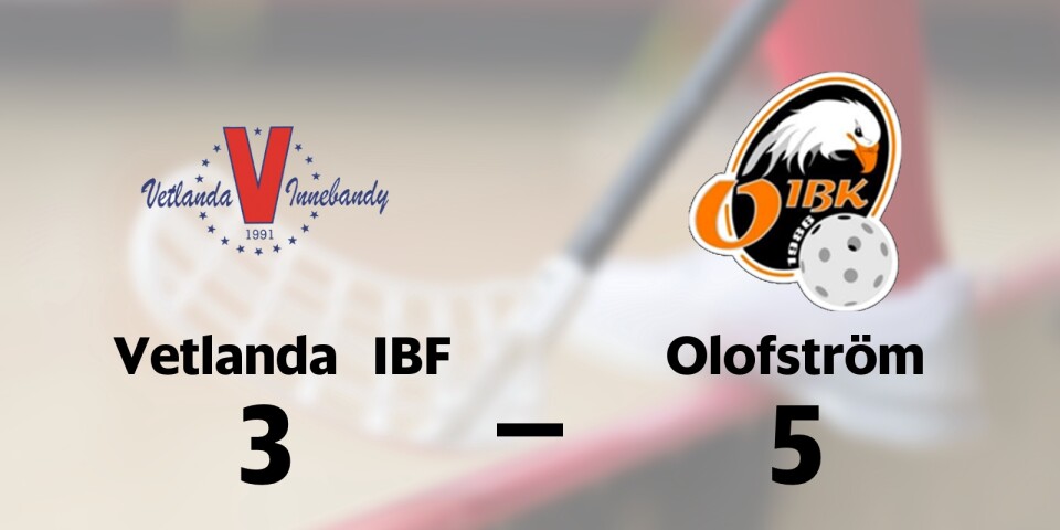 Stark seger för Olofström i toppmatchen mot Vetlanda IBF