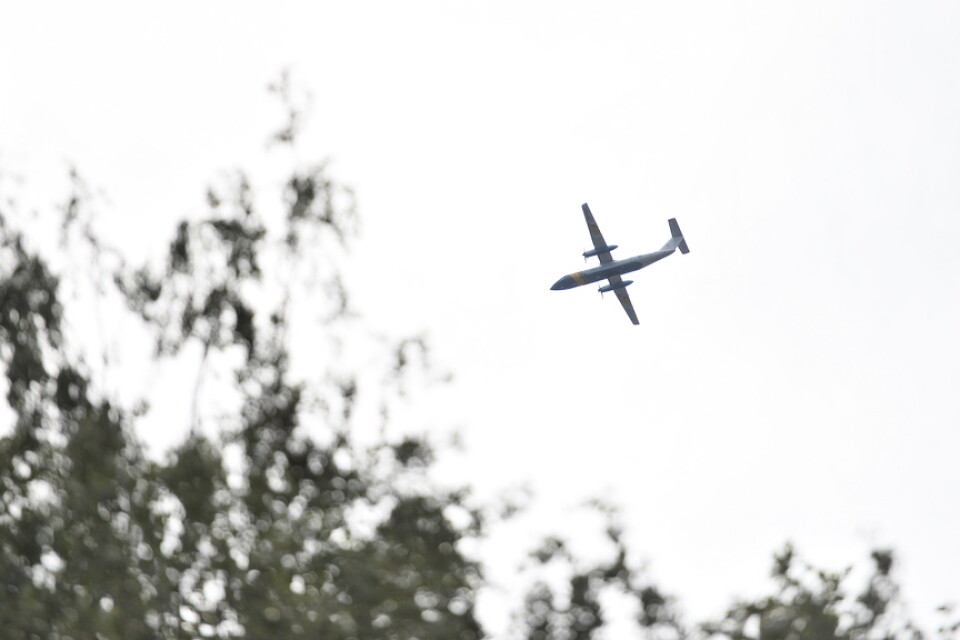 Kustbevakningens flygplan flög över Jämjö i sökandet efter en femårig pojke.