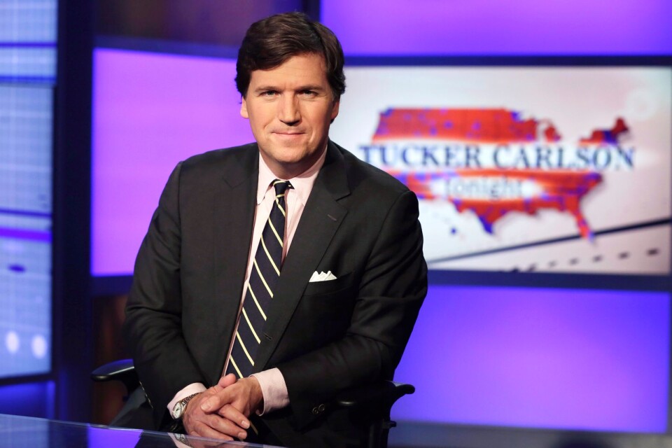 Den amerikanske politiske kommentatorn Tucker Carlson på Fox News Channel är en av den nya högerns stjärnor.
