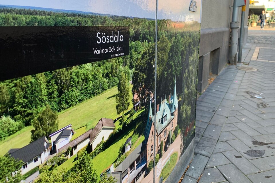 Photos on electrical cabinets in the centre of Hässleholm,