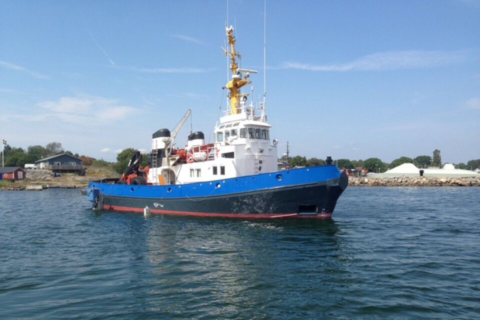 Så här ser hon ut: Flink – Kalmar hamns nya bogserbåt. På fredagen är det dags för inflaggningsceremoni.