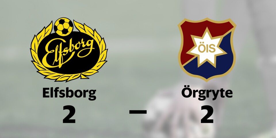Oavgjort för Elfsborg hemma mot Örgryte