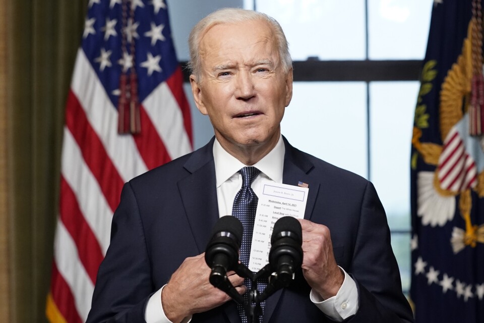 President Joe Biden tar fram sin minnesanteckning om antalet stupade.