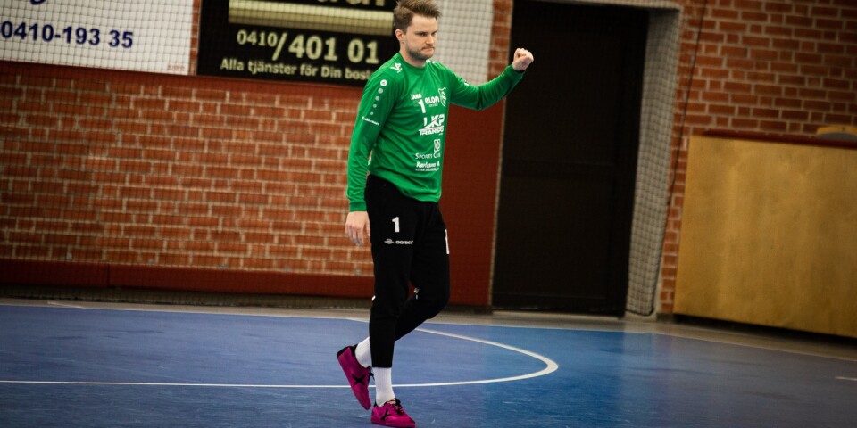 Stavstens målvakt Joakim Larsson.