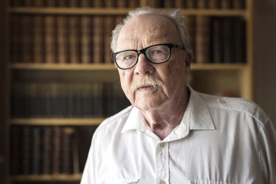 Författaren och debattören Jan Myrdal är död. Arkivbild.