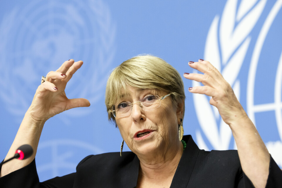 – Jag är medveten om att den här frågan har varit, och fortsatt är, mycket känslig, säger Michelle Bachelet, som är FN:s högkommissarie för mänskliga rättigheter och vars kansli har skött arbetet med at ta fram listan med 112 bosättarföretag. Arkivbild.