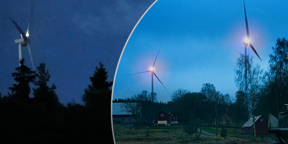 TV: Vindkraftens belysning stör närboende – så ser blinkningarna ut