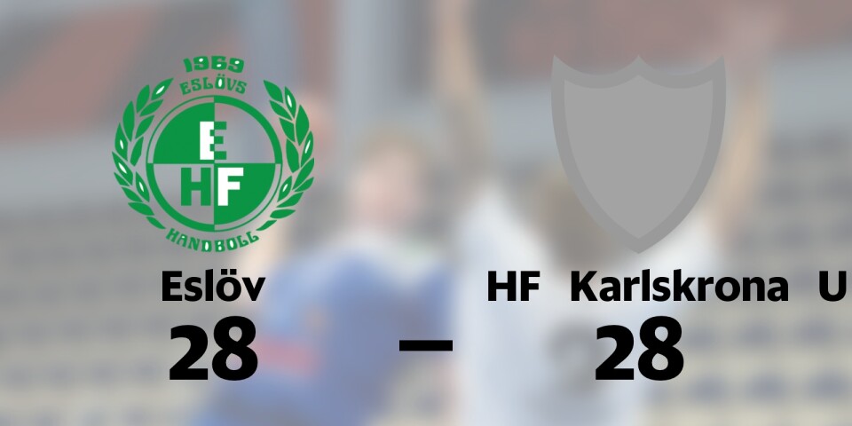 Eslöv HF spelade lika mot HF Karlskrona U