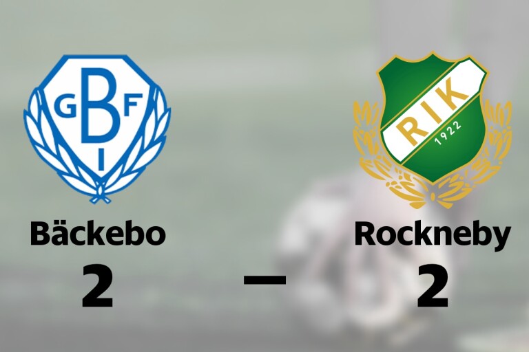 Bäckebo och Rockneby delade på poängen