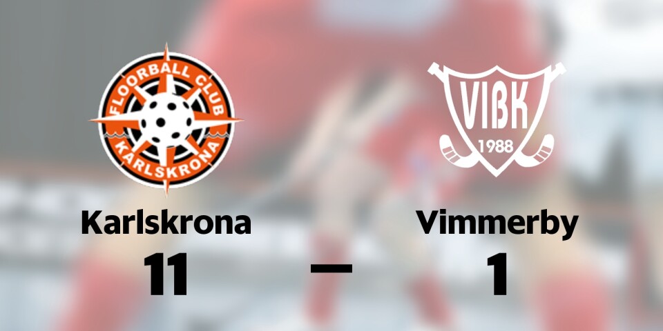 FBC Karlskrona vann mot Vimmerby IBK