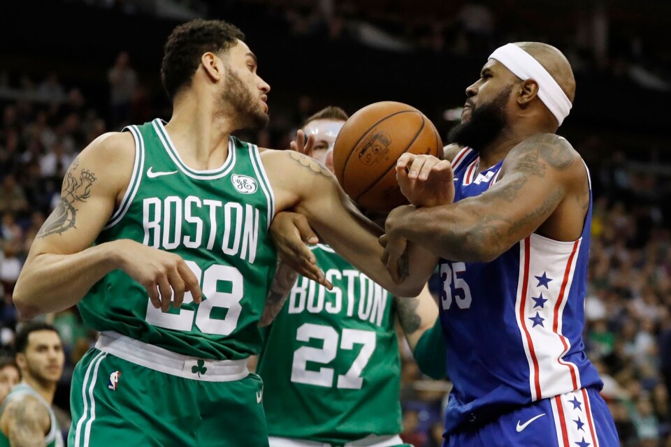 Boston Celtics mötte Philadelphia 76ers på O2 Arena i London i januari.