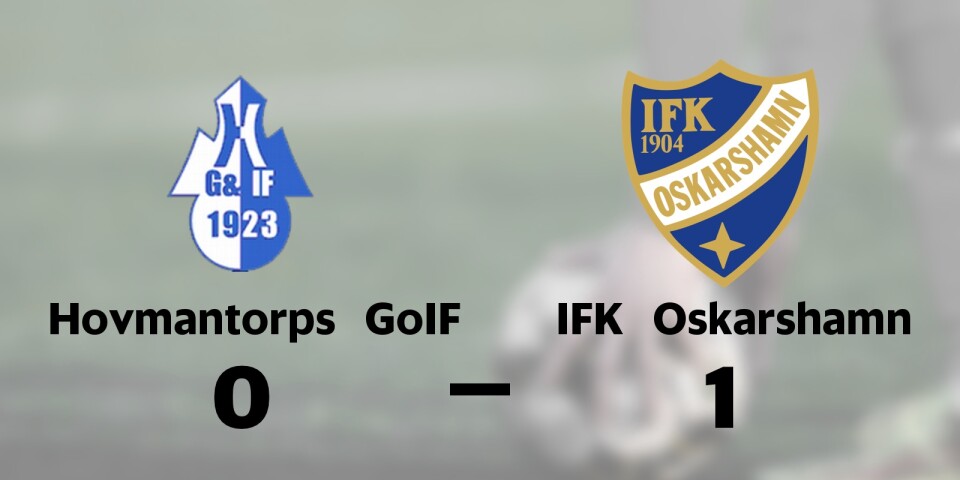 Hovmantorps GoIF föll mot IFK Oskarshamn på hemmaplan
