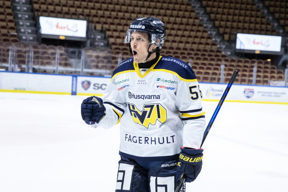 Fredrik Forsberg gjorde två av målen i HV71:s 5–1-seger över Björklöven. Arkivbild.