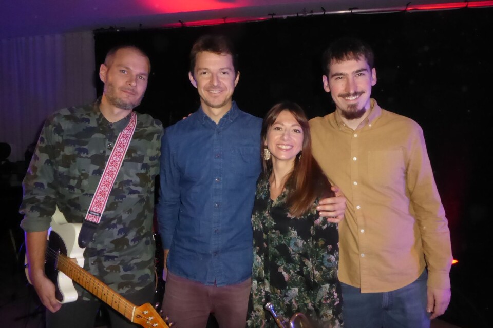 Gjorde succé på Växjö Jazzfest! Yazz Ahmed med sitt band bestående av Samuel Hällkvist, David Manington och Ralph Wyld.