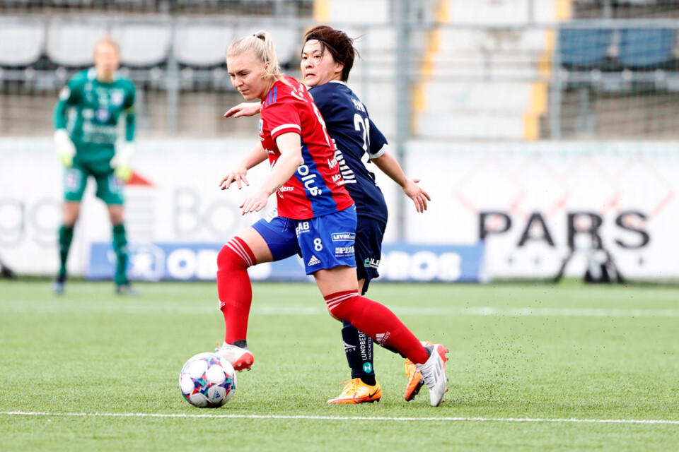 Vittsjös Jutta Rantala slog till på volley mot Rosengård. Arkivbild.