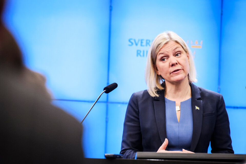 Statsminister Magdalena Andersson (S) efter onsdagens statsministeromröstning i riksdagen.