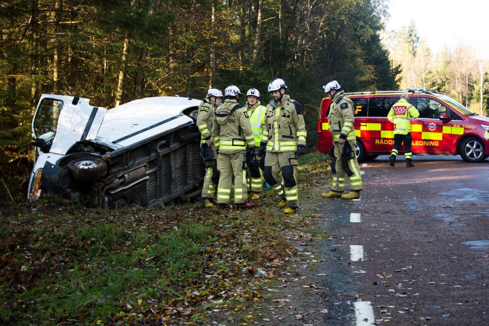 Skåpbilsolyckan skedde mellan Komskälet och Äspered.