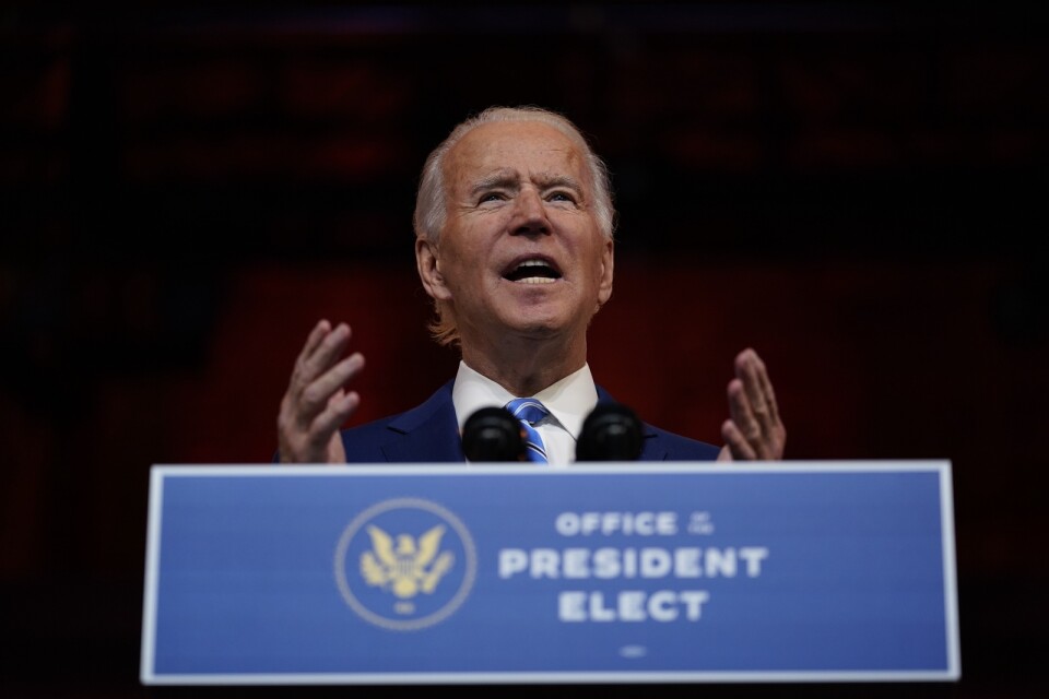 USA:s tillträdande president, demokraten Joe Biden.