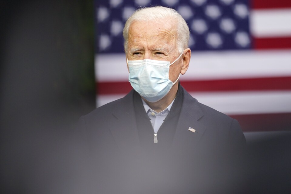Demokraternas presidentkandidat Joe Biden valtalade i Michigan på fredagen.