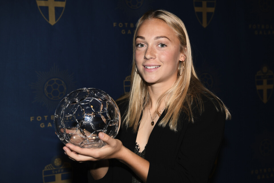 Hanna Bennison utsågs till årets genombrott i damallsvenskan under Fotbollsgalan.