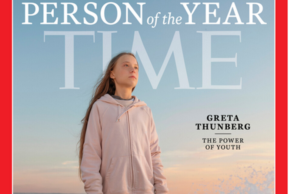 Årets person i tidskriften Time; Greta Thunberg.