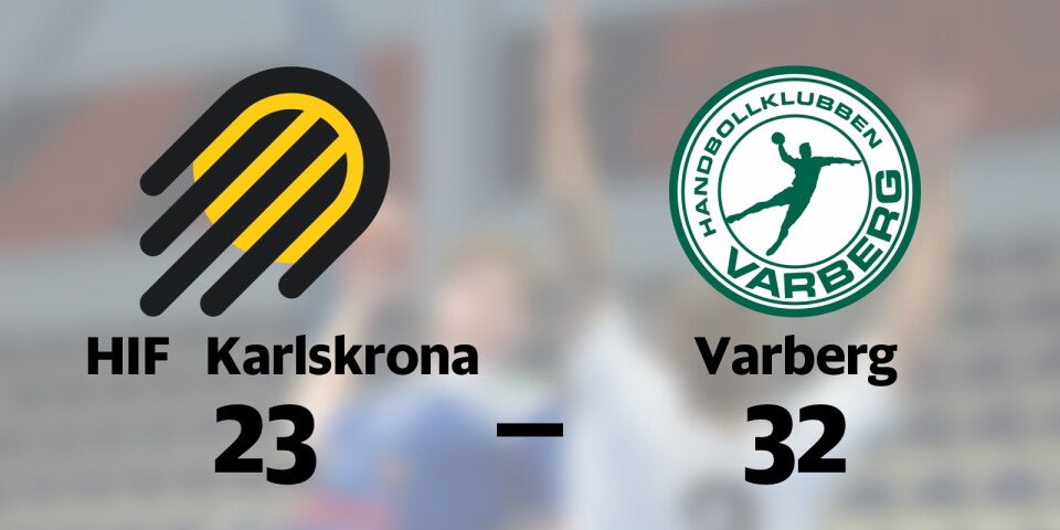 Förlust för HIF Karlskrona hemma mot Varberg