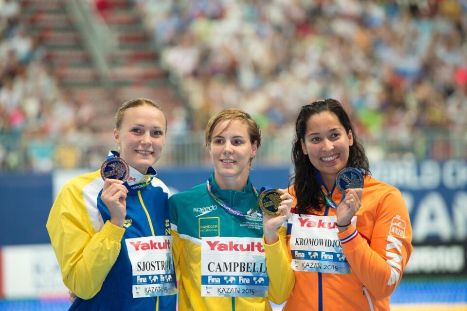 Sarah Sjöström hade redan gjort sitt bästa VM i karriären. Det hindrade henne inte från att ta en fjärde individuell medalj och fem totalt. - Jag är jättenöjd, sade hon efter bronset på 50 meter frisim. Sjöström lämnar Kazan med fyra individuella medalj