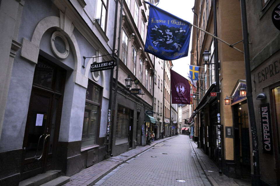 Många butiker i Gamla stan i Stockholm kommer behöva stänga ner på grund av att turismen minskat under coronapandemin. Arkivbild.