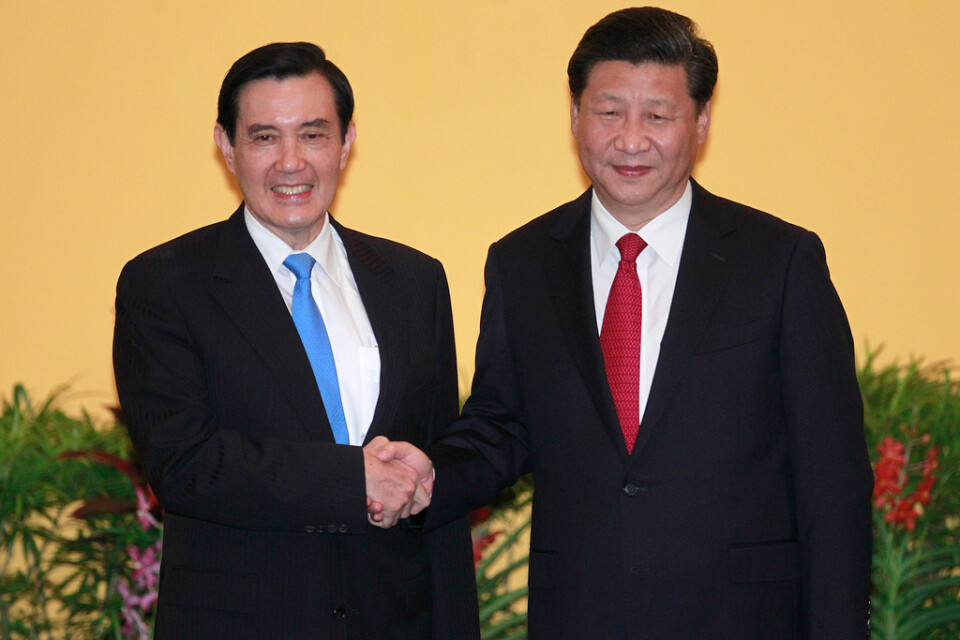 Ma Ying-Jeou och Kinas ledare Xi Jinping har träffats tidigare, här under ett möte i Singapore 2015.