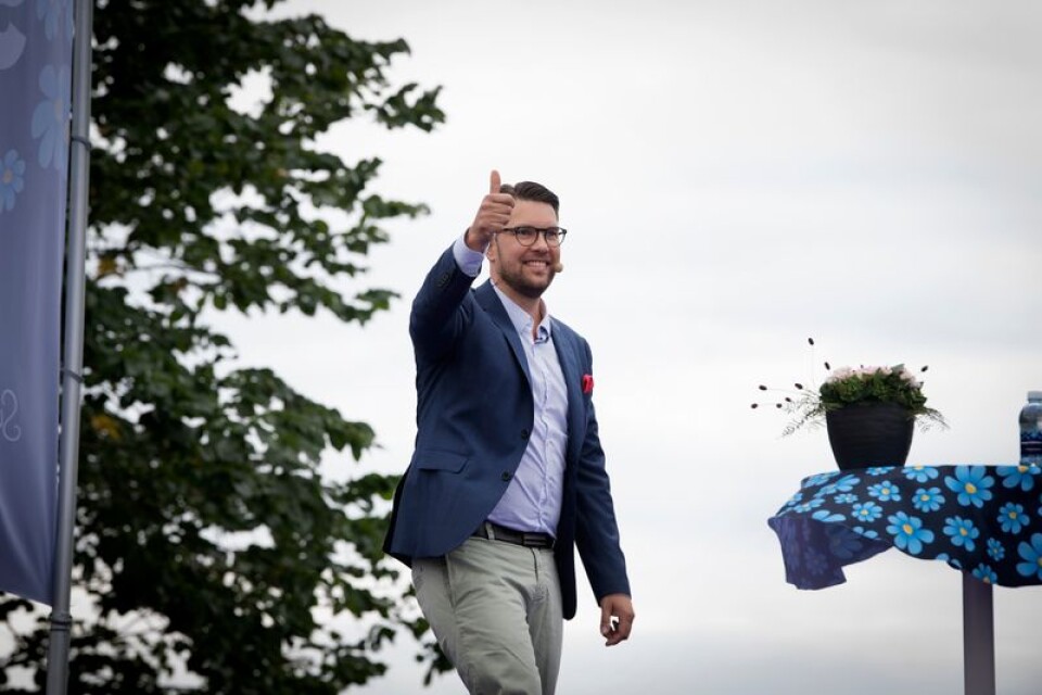 Sverigedemokraternas partiledare Jimmie Åkesson påbörjar nu en fem veckor lång Sverigeturné.