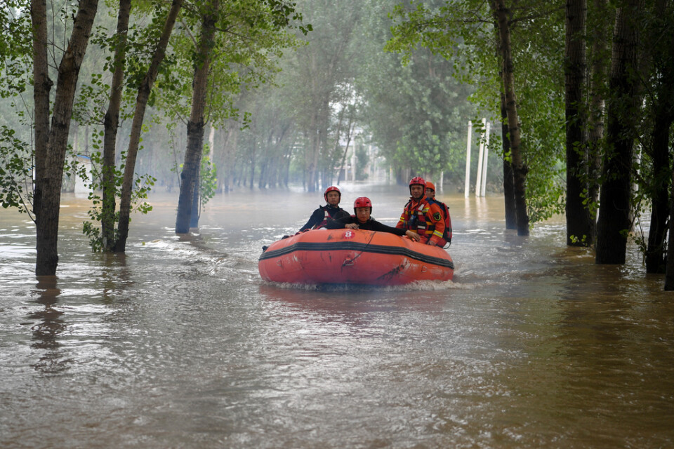 Evakueringar har genomförts i Kinas norra provins Hebei.