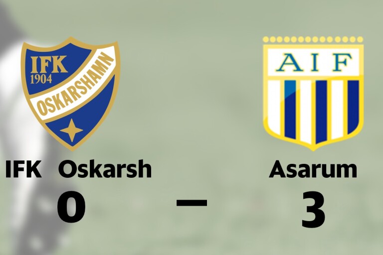 Hemmaförlust för IFK Oskarsh mot Asarum