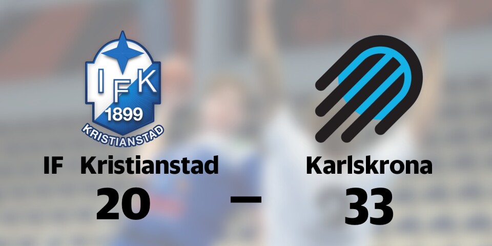 IF Kristianstad förlorade mot Karlskrona