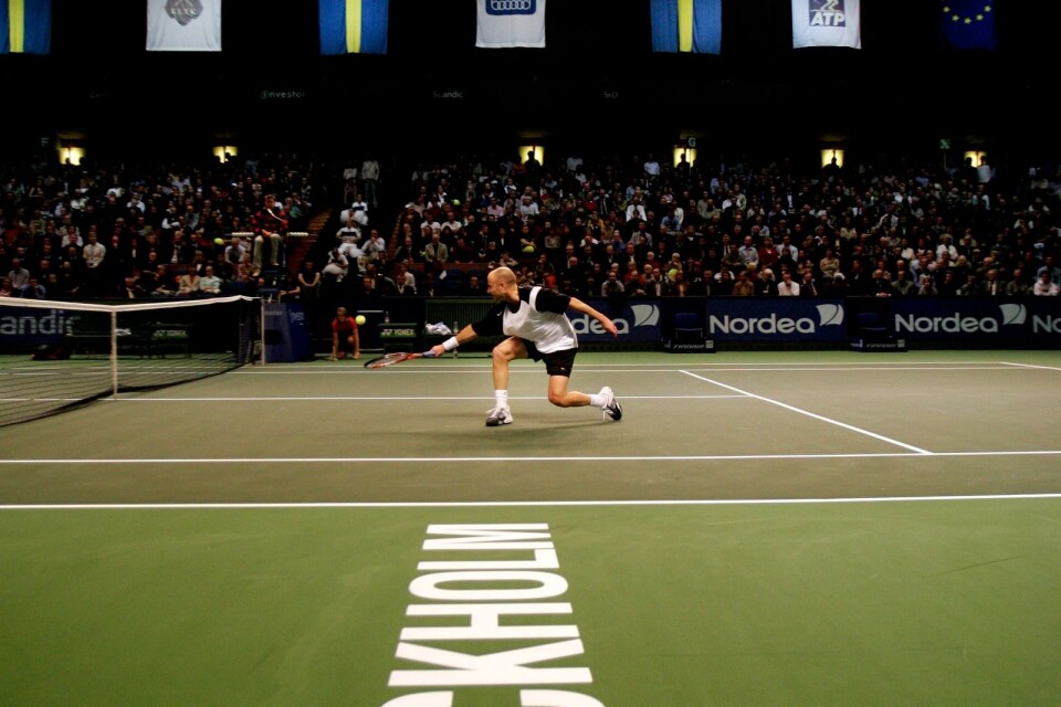 Stockholm Open i Kungliga tennishallen.