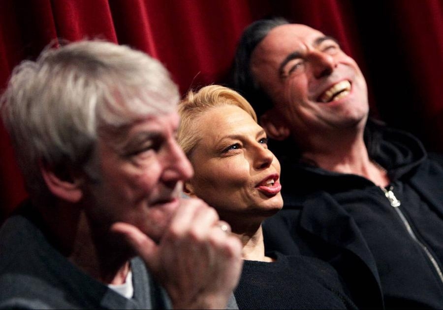 Filmens fixstjärnor. Colin Nutley, Helena Bergström och Rikard Wolff.