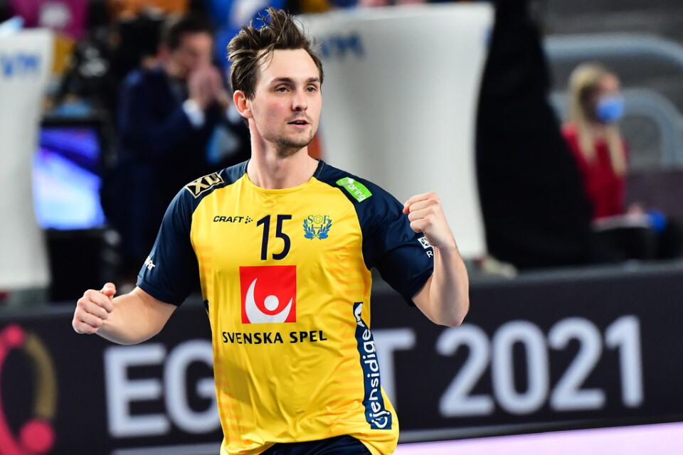Hampus Wanne är en av sex svenskar på planen i Champions League-kvartsfinalen mellan Flensburg och Ålborg. Arkivbild.