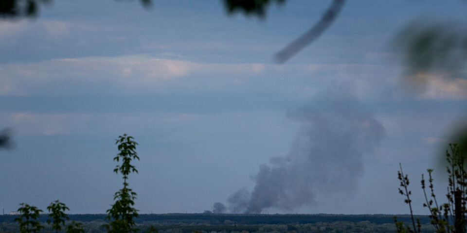 Rök stiger efter strider nära staden Lyman. Arkivbild.
