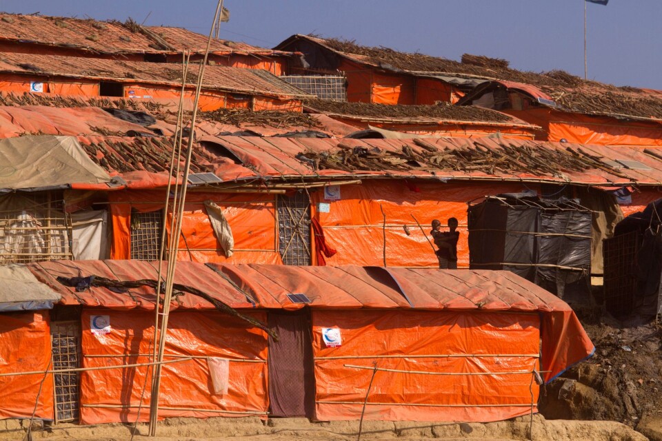 Flyktingläger för rohingyer i Cox's Bazar i Bangladesh. Arkivbild.