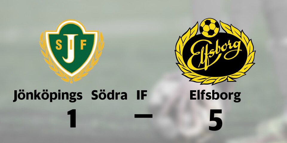 Seger för Elfsborg borta mot Jönköpings Södra IF