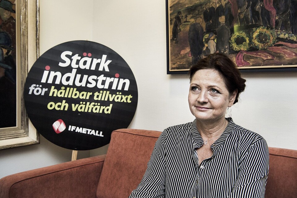 Marie Nilsson, ordförande för IF Metall ser fram emot förhandlingar om arbetsrätten.  Foto: Lars Pehrson / SvD / TT