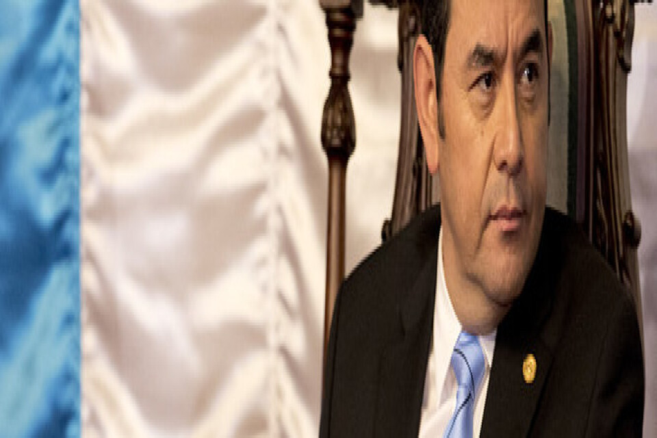 Guatemalas president Jimmy Morales. Arkivbild.