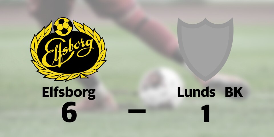 Elfsborg vann enkelt hemma mot Lunds BK
